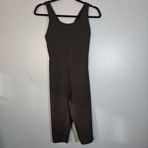 Fabletics PowerHold Define Capri Jumpsuit Black Womens Size S Athleta Style